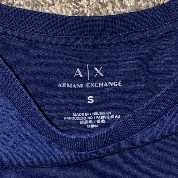 Dark blue Armani exchange T-shirt - Picture 3 of 4